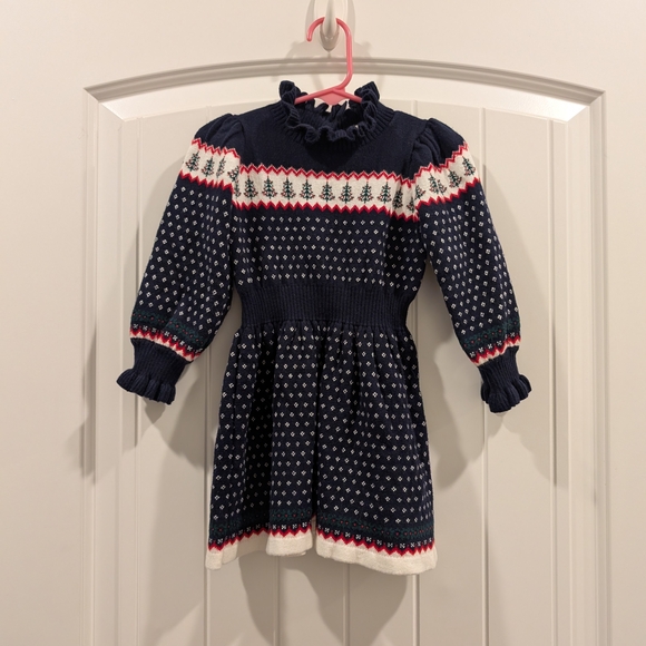 Janie and Jack Navy Knit Dress - Picture 3 of 5